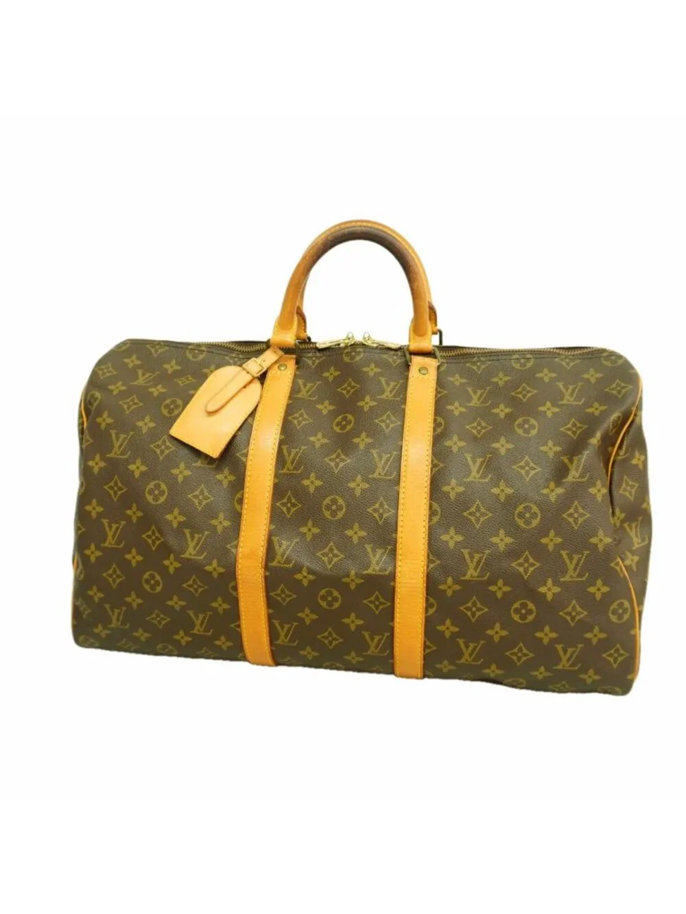 Louis Vuitton Boston Bag Monogram Keepall 50 Brown